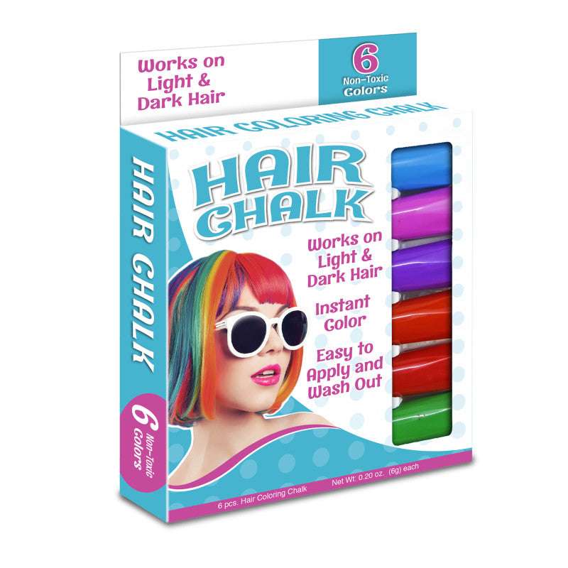 Hair Coloring Chalk, 6 Colors (TPG682)