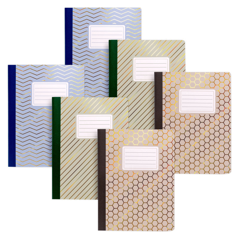 Haze B5 Composition Book, 7" x 10", 3 Per Pack, 2 Packs