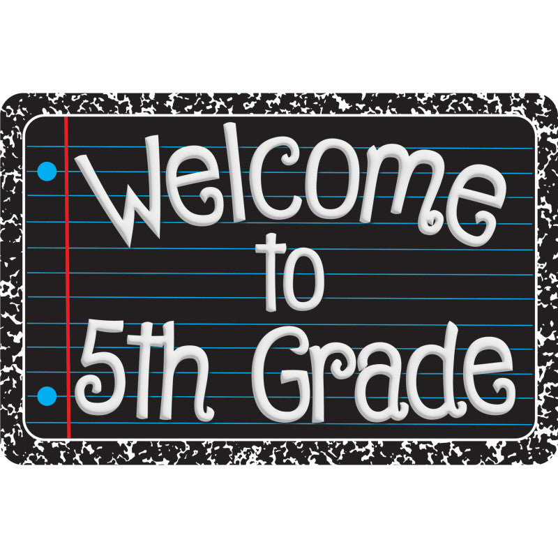 The Original Fun Matâ¢, Welcome Mat, 15.5x23.5 in, Welcome to 5th Grade