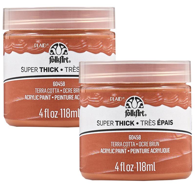 Super Thick Acrylic Paint, 4 oz, Terra Cotta, 2-Pack