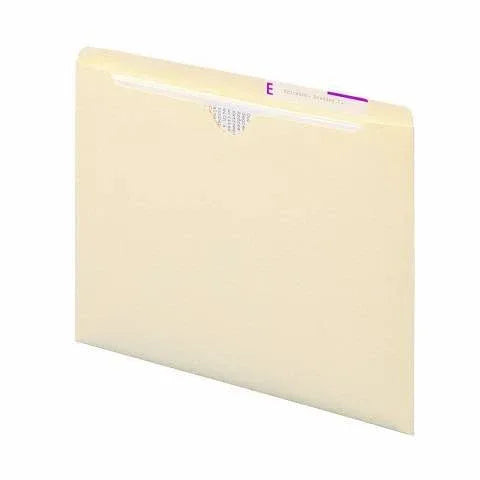 File Jacket, Reinforced Straight-Cut Tab, Flat-No Expansion, Letter Size, Manila, 100 per Box