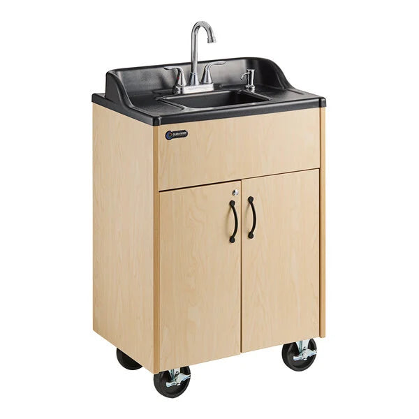 Premier Maple Portable Hot Water Hand Sink with Laminate Cabinet and Single Basin