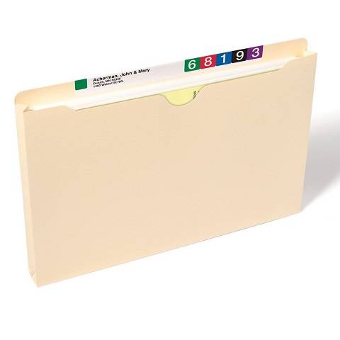 File Jacket, Reinforced Tab, 1" Expansion, Legal Size, Manila, 50 per Box