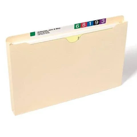 File Jacket, Reinforced Tab, 1" Expansion, Legal Size, Manila, 50 per Box