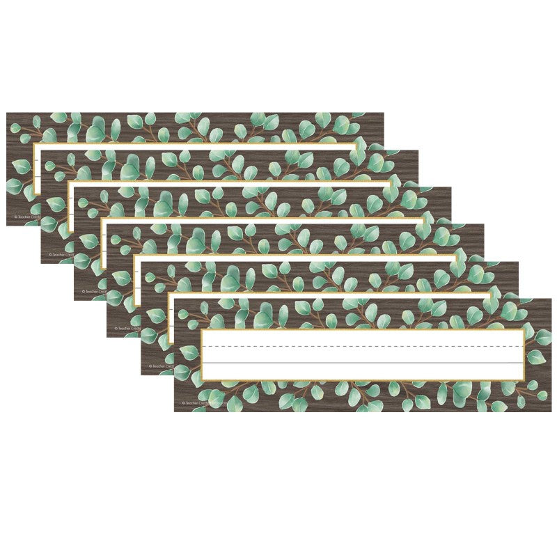 Eucalyptus Flat Name Plates, 36 Per Pack, 6 Packs