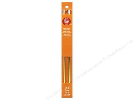 Boye Single Point Knitting Needles Aluminum 10 in. Size 8