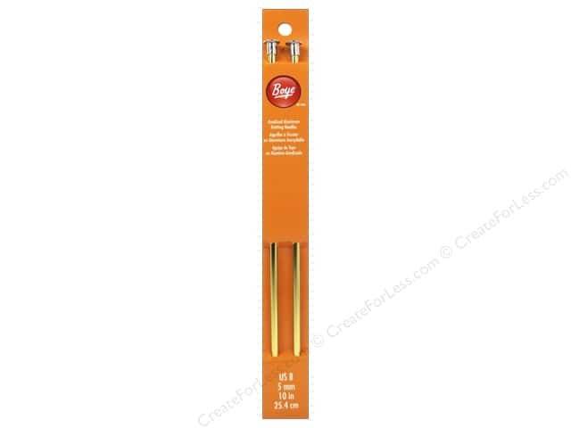 Boye Single Point Knitting Needles Aluminum 10 in. Size 8