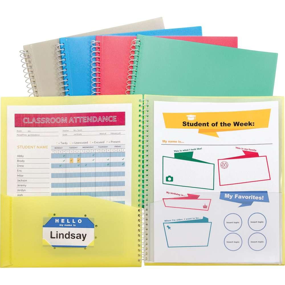 C-Line® 8-Pocket Spiral-Bound Poly Portfolio