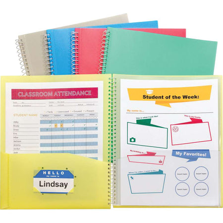 C-Line® 8-Pocket Spiral-Bound Poly Portfolio