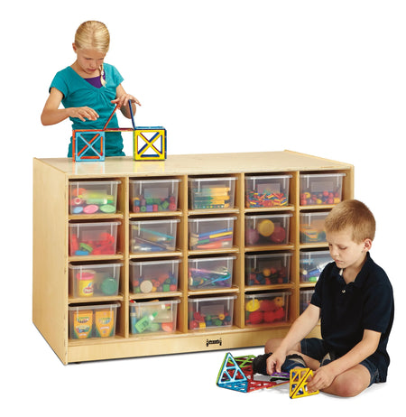Jonti-Craft® Double-Sided Island – 40 Cubbie-Tray - with Clear Trays