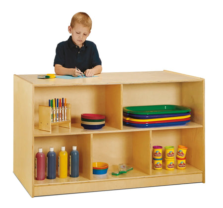 Jonti-Craft® Double-Sided Island – Single + 20 Cubbie-Tray - with Colored Trays