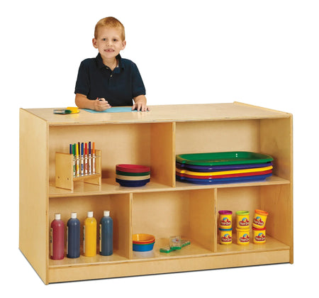 Jonti-Craft® Double-Sided Island – Single + 20 Cubbie-Tray - with Colored Trays