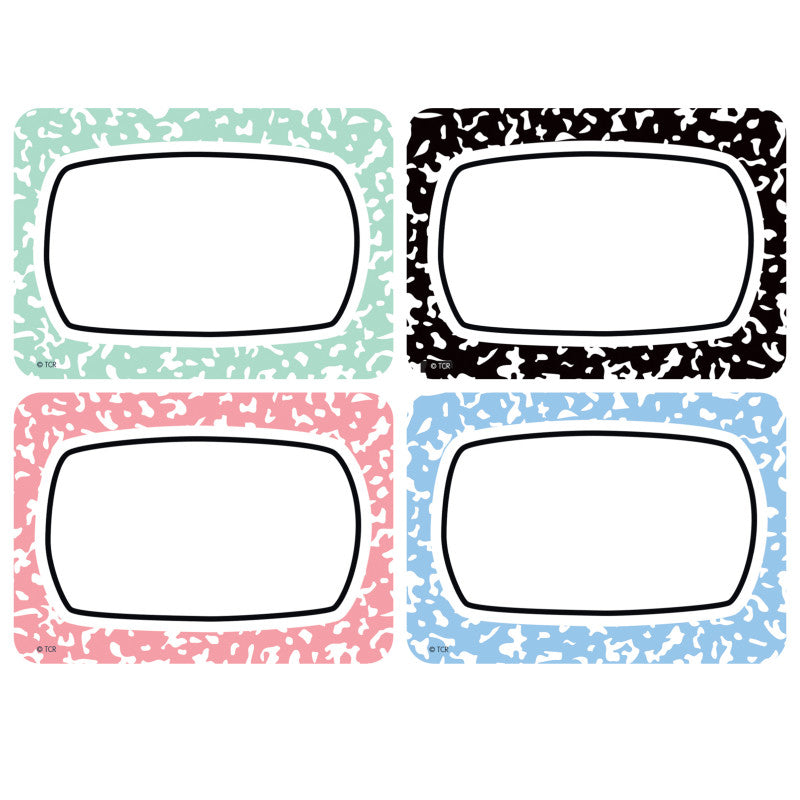 Cool for School Name Tags/Labels - Multi-Pack, 3-1/2" x 2-1/2", Pack of 36