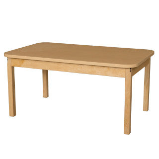 Wood Design, 30" x 48" Rectangle High Pressure Laminate Table with 22" Hardwood Legs, WD-HPL304822