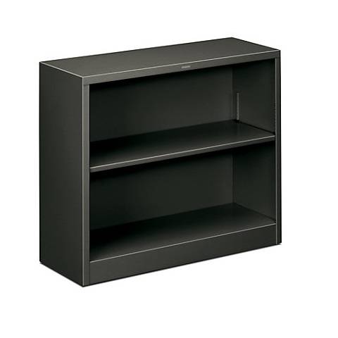 Hon, Brigade 2-Shelf Metal Bookcase 12.63"D x 34.5"W x 29.0"H, Charcoal, HONS30ABC