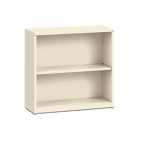 Hon, Brigade 2-Shelf Metal Bookcase 12.63"D x 34.5"W x 29.0"H, Putty, HON30ABCL