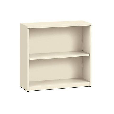Hon, Brigade 2-Shelf Metal Bookcase 12.63"D x 34.5"W x 29.0"H, Putty, HON30ABCL