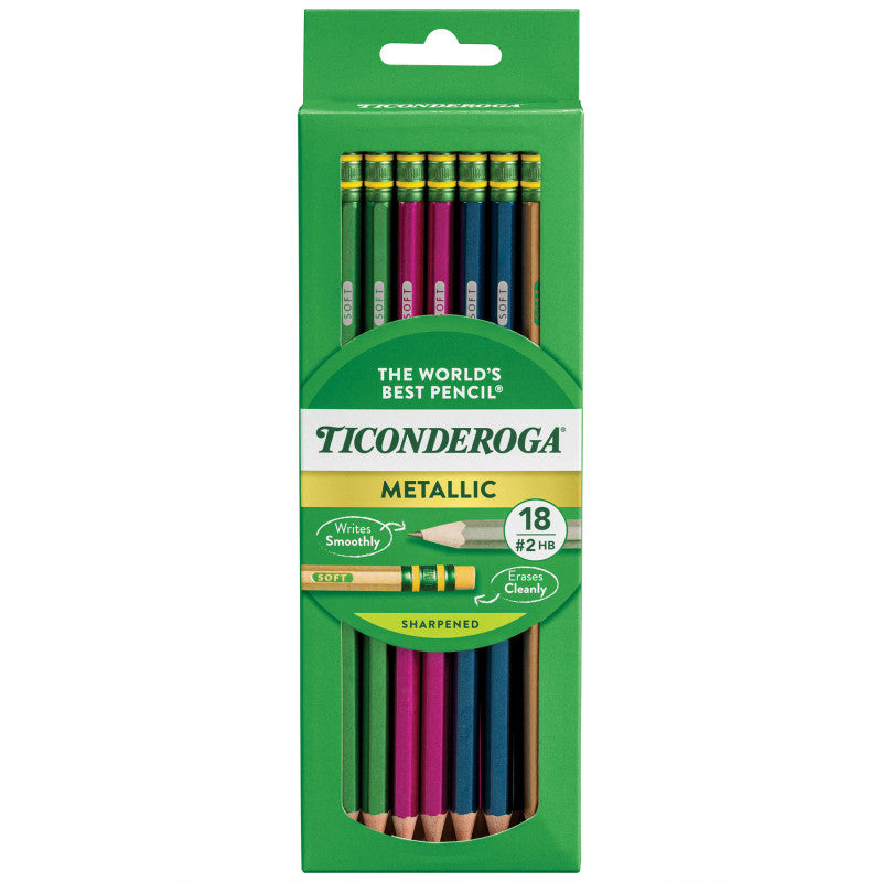 Metallic #2 HB Pencils, 18 Count