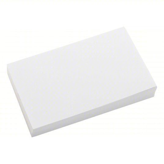 White Unruled Index Cards - 3x5 Inches - Pack of 100, (9150)