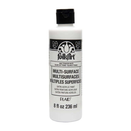 Acrylic Paint Multi-Surface Satin, 8oz., Titanium White