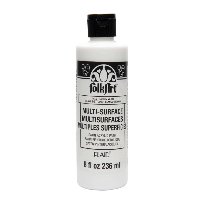 Acrylic Paint Multi-Surface Satin, 8oz., Titanium White