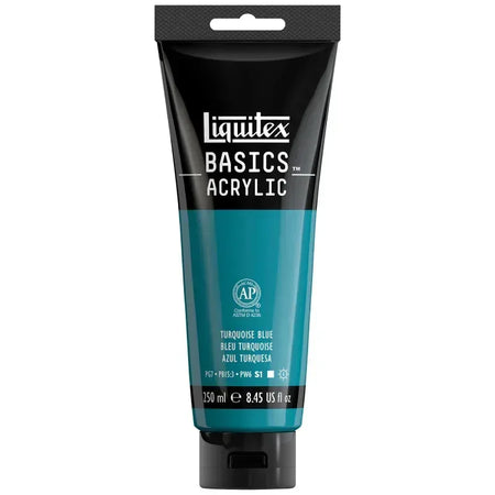 BASICS Acrylic Paint, 250 mL, Tube, Turquoise Blue