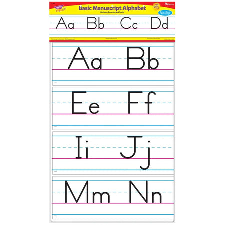 Basic Alphabet Zaner-Bloser Manuscript Bulletin Board Set