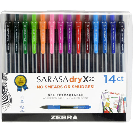 Sarasa&reg; Gel Retractable Gel Pens, Assorted 14-Pack 317e853eb7f547b33ad574d096462e9750fc56fb