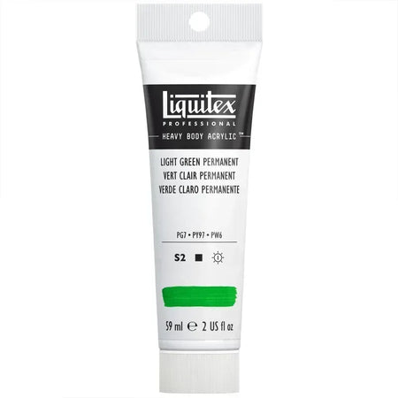 Professional Heavy Body Acrylic Paint, 59 mL Tube, Light Green Permanent