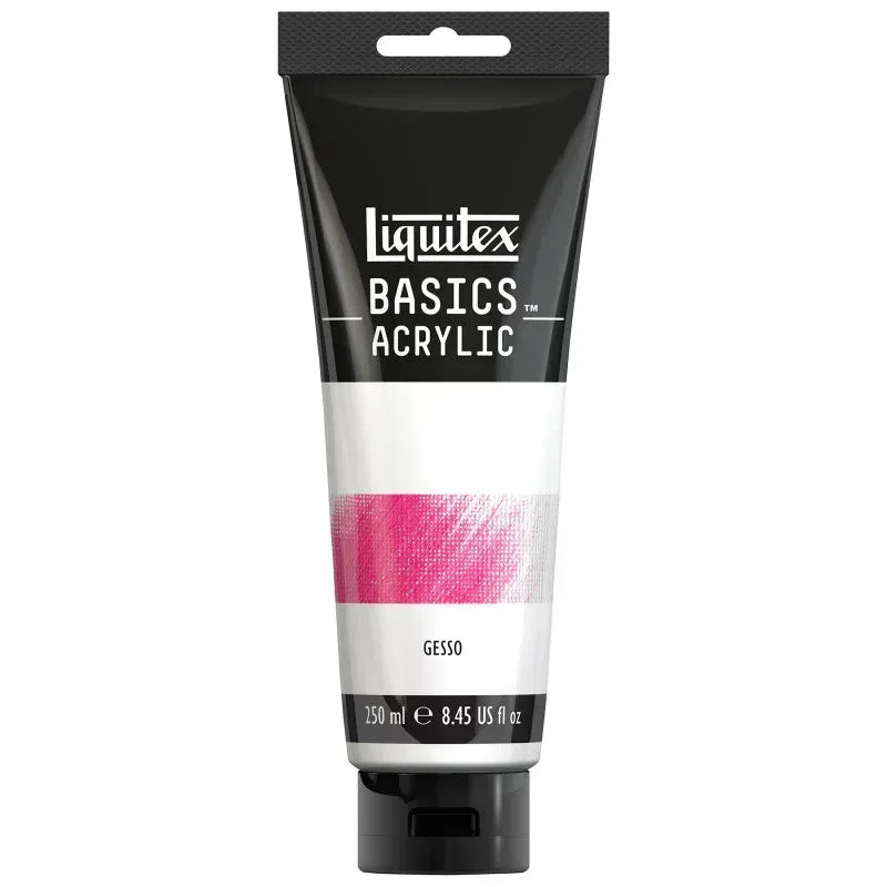 BASICS Gesso Surface Prep Medium, 8.4 oz Tube, White