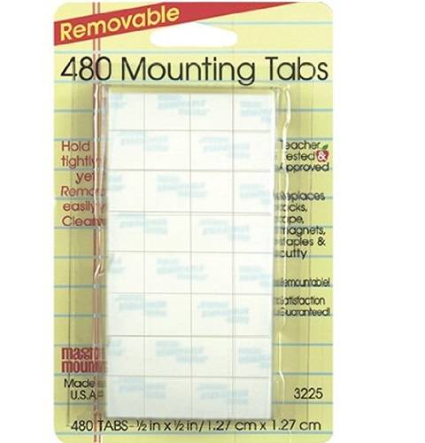 480 Wall Mounting Tabs Removable, 1/2" X 1/2"