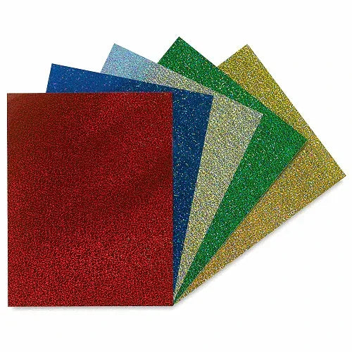 Hygloss Holographic Sparkle Self Adhesive Paper 8.5" x 11", 25 Sheets