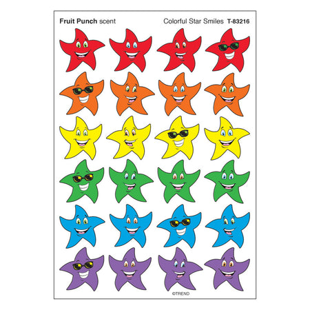 Colorful Star Smiles/Fruit Punch Stinky Stickers&reg;, 96 ct.