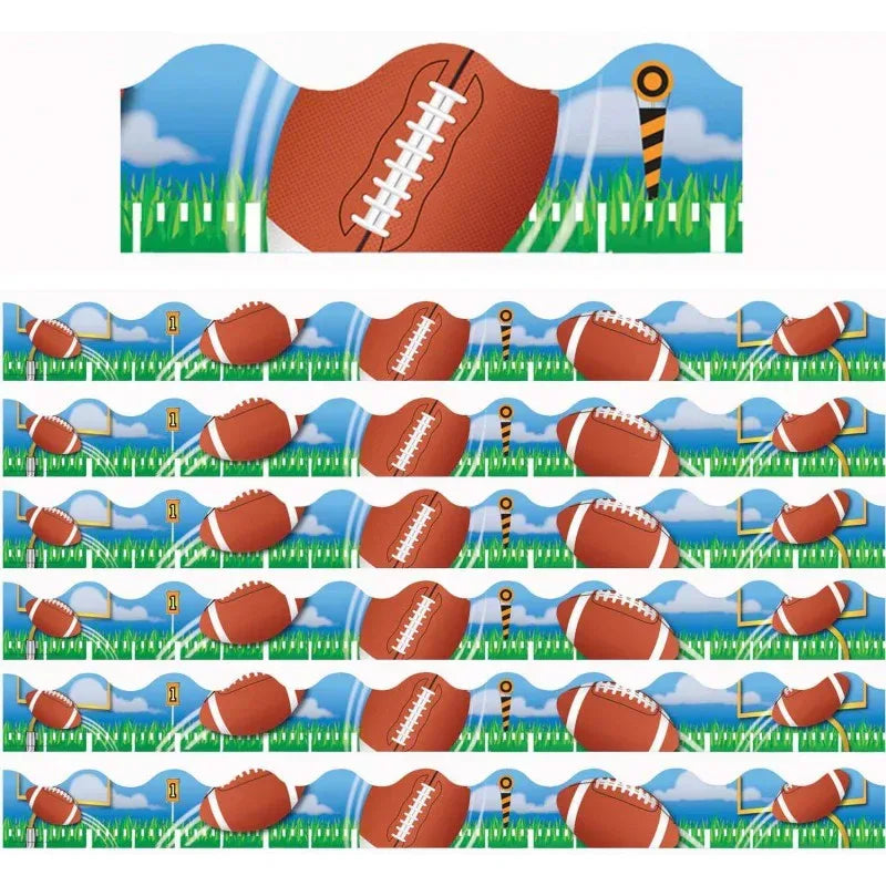 Football Deco Trim&reg;, 37 Feet Per Pack, 6 Packs