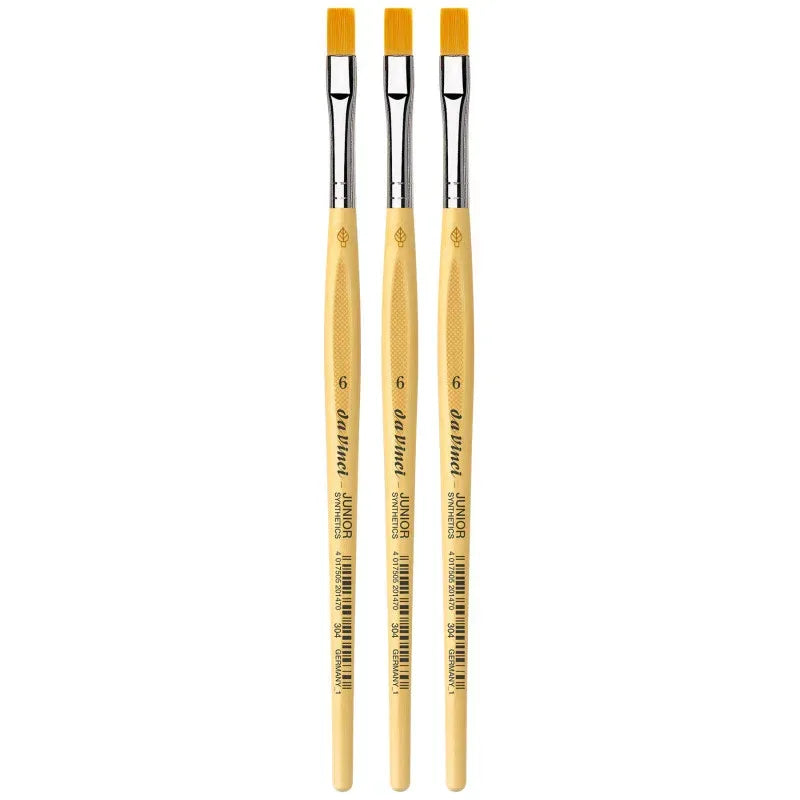 JUNIOR Synthetics Student Brush, Synthetic, Tempera, Round, Series 304, Size 6, Pack of 3
