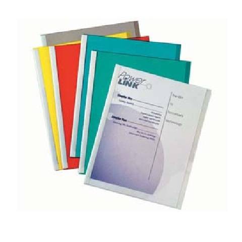 C-Line Report Covers with Binding Bars, Assorted Colors Plastic, White Bars, 8.5 x 11 Inches, 50 per Box , 32550