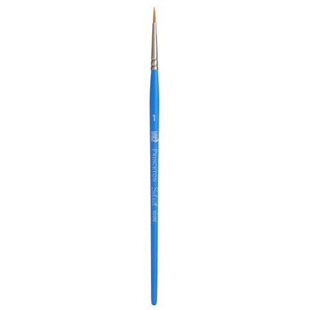 Select Artiste Round Brush, Synthetic Bristles, Short Handle Mixed Media Paintbrush, Jewel Blue, Size 1, 1 Count