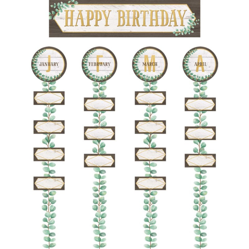 Eucalyptus Happy Birthday Bulletin Board Set