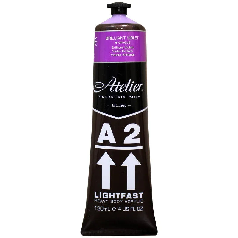 A2 Heavy Body Lightfast Artist Acrylic, 4 oz., Brilliant Violet