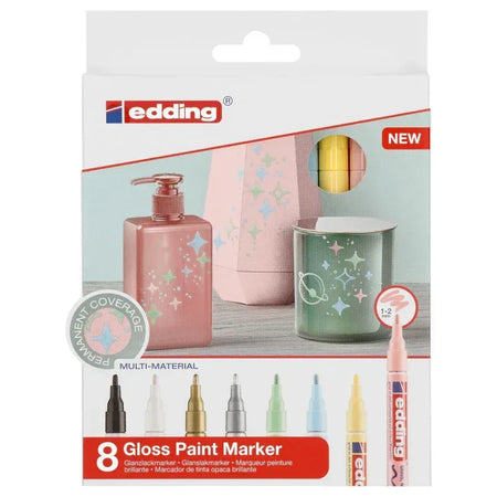 751 Series Gloss Paint Marker, Pastel Colors, Set of 8