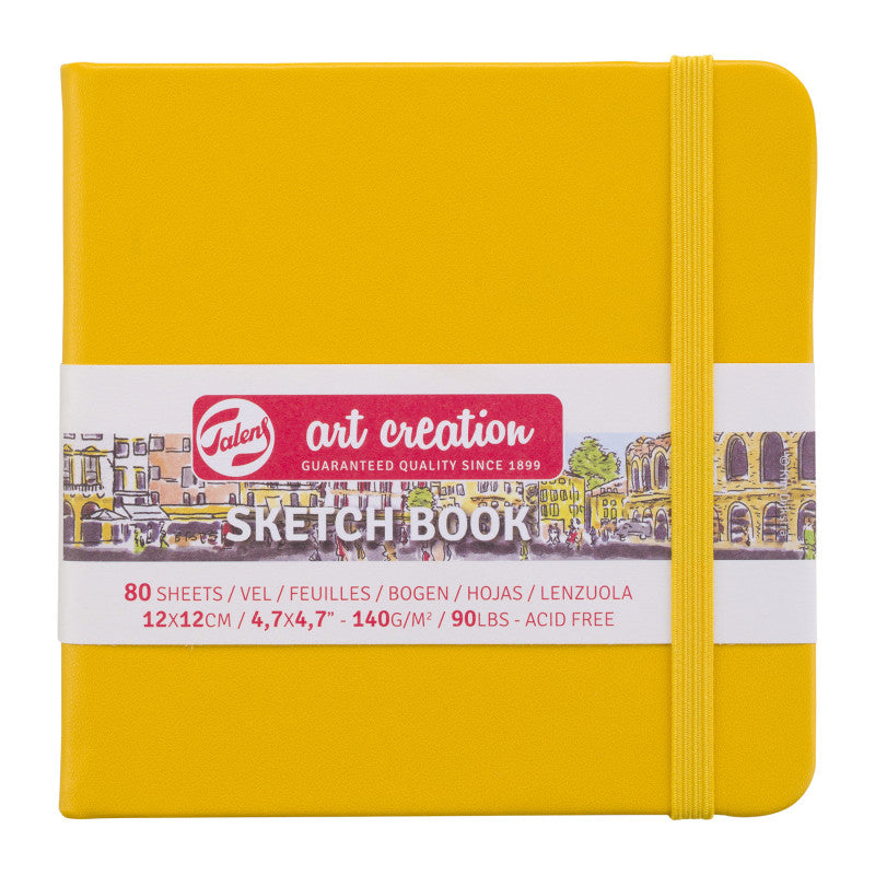Sketchbook, 80 Sheets, 90lbs, Golden Yellow Cover, 4.7" x 4.7" 32a7d8989831d9c97e424cc7404978faaec46d93