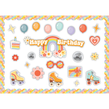 Roller Disco Birthday Create & Decorate Quick Kit, 121 Pieces