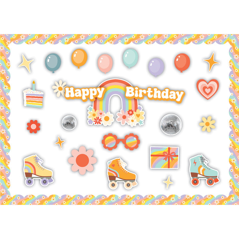 Roller Disco Birthday Create & Decorate Quick Kit, 121 Pieces