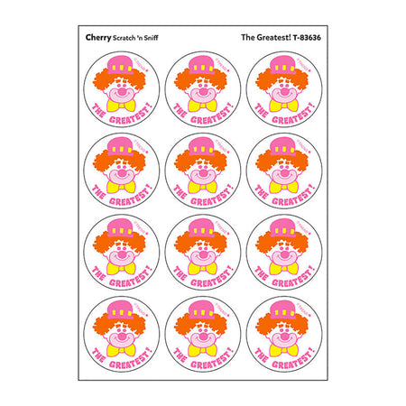 The Greatest!/Cherry Scent Retro Scratch 'n Sniff Stinky Stickers&reg;, 24 ct.