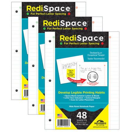 RediSpace&reg; Notebook Filler Paper, 48 Sheets Per Pack, 3 Packs