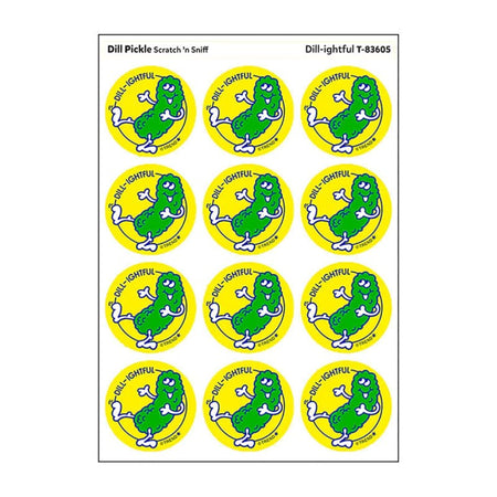 Dill-ightful/Dill Pickle Scented Stickers, Pack of 24