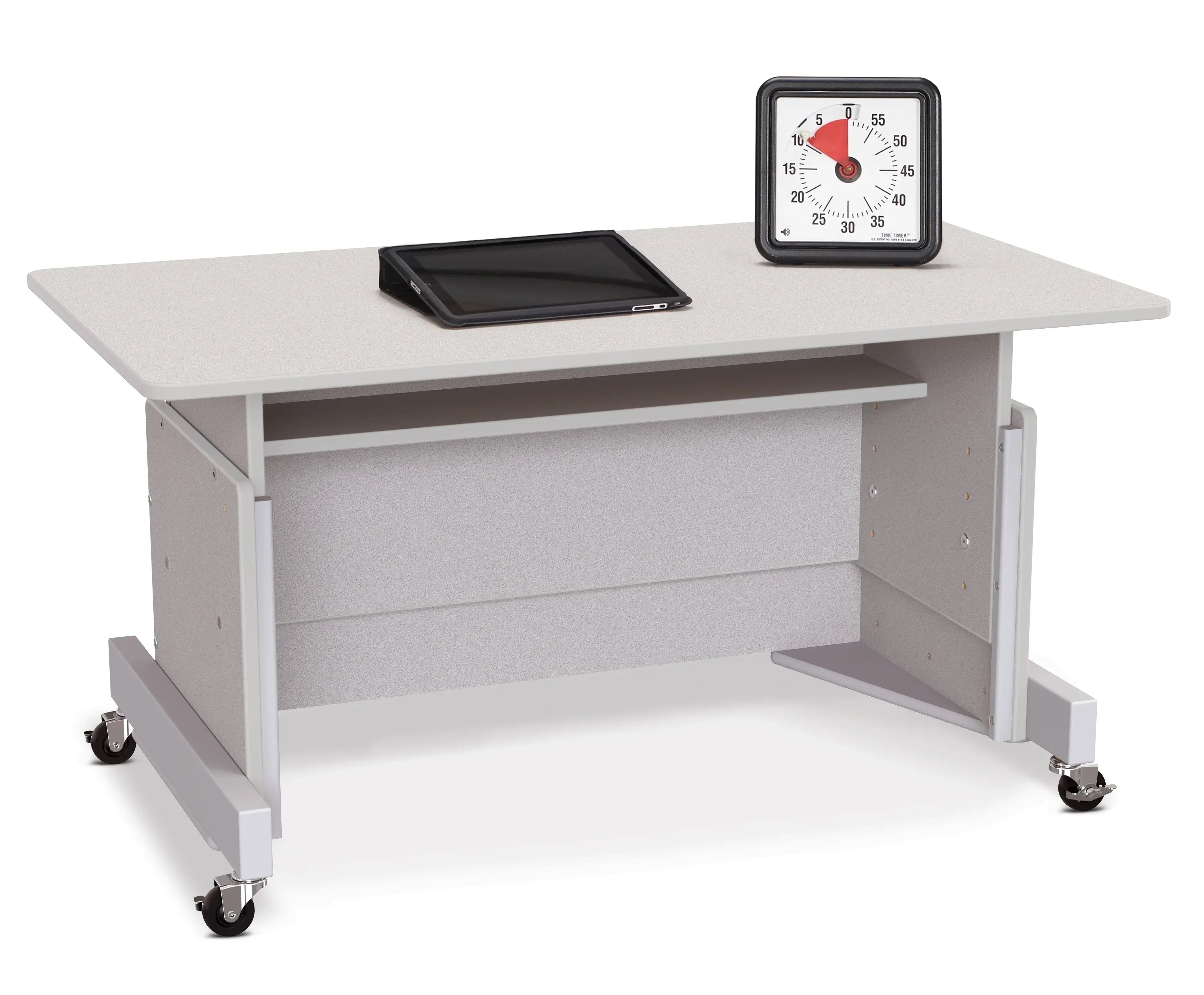 Rainbow Accents® Apollo Single Computer Desk - Gray
