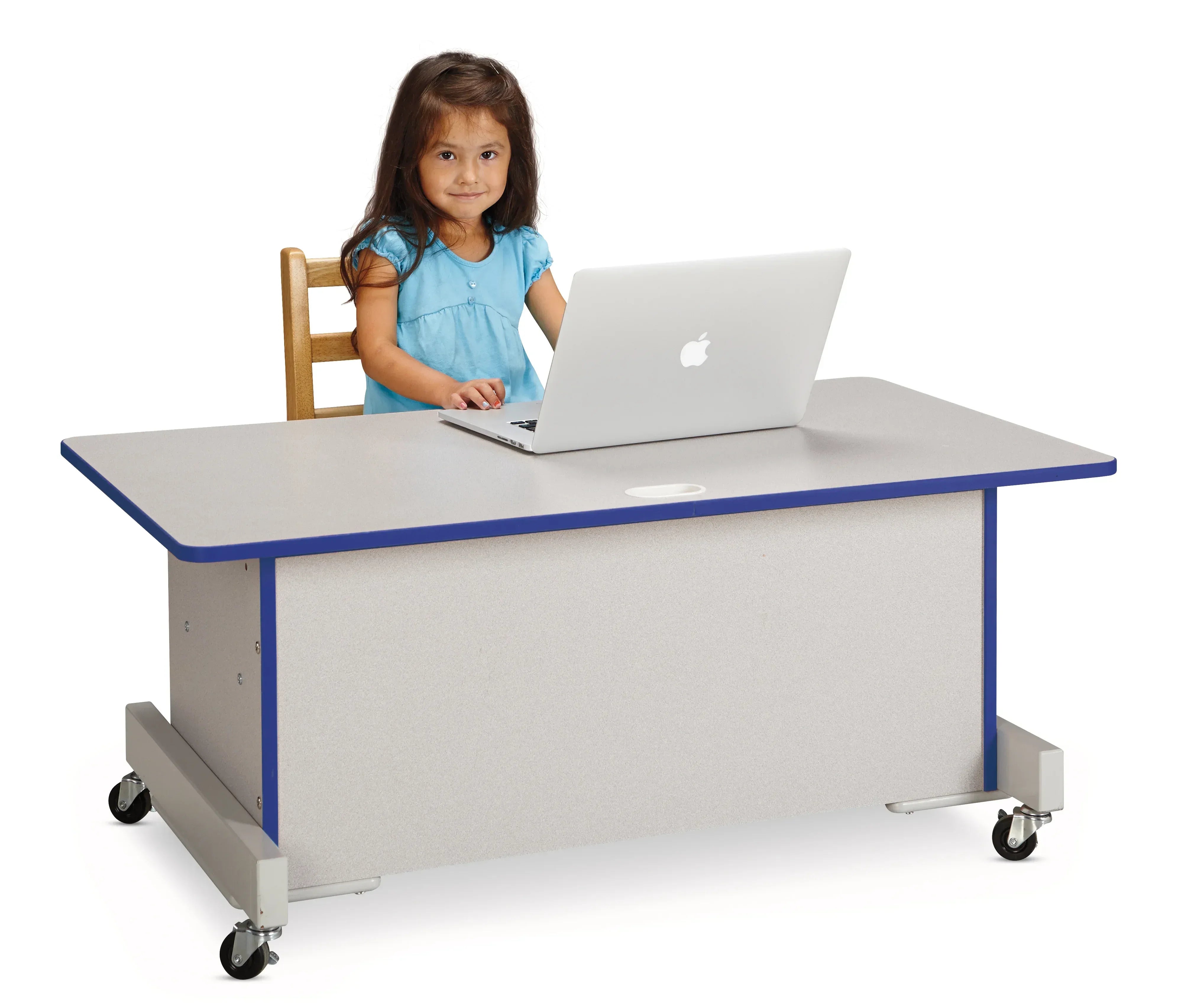 Rainbow Accents® Apollo Single Computer Desk - Blue