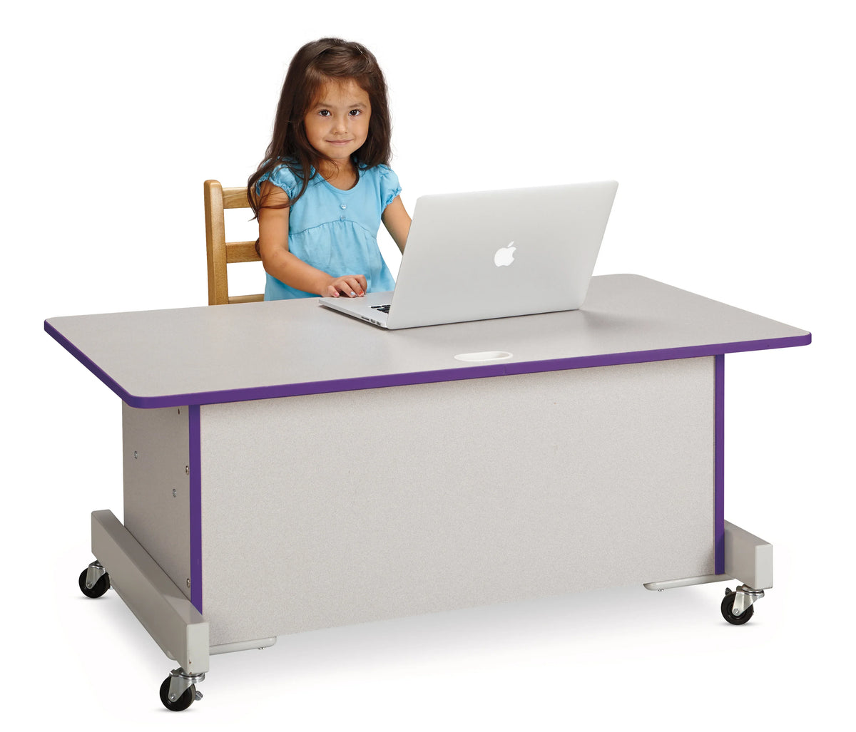 Rainbow Accents® Apollo Single Computer Desk - Purple
