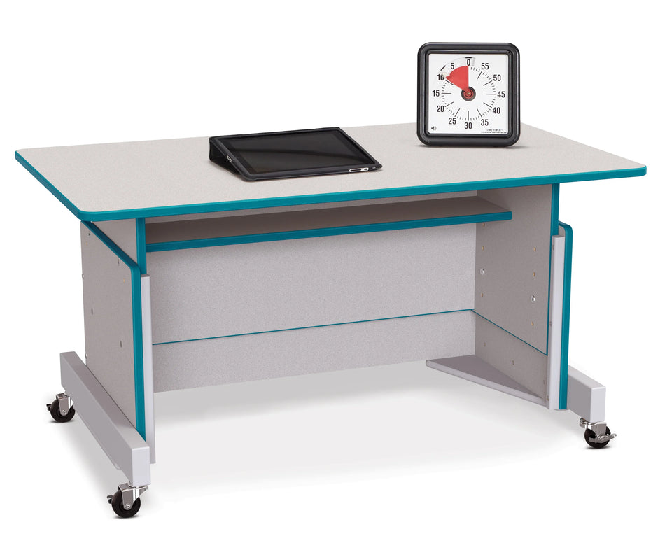 Rainbow Accents® Apollo Single Computer Desk - Teal